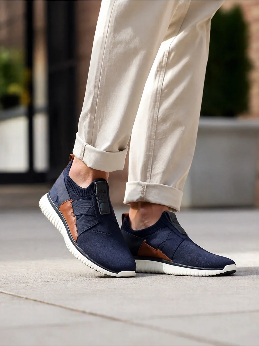 Cole Haan Grand.ØS Navy Slip On Sneakers Men’s 9.5